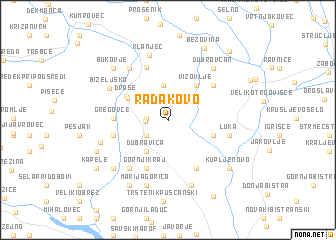 map of Radakovo