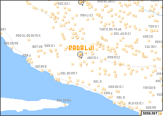 map of Radalji