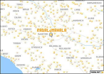 map of Radalj Mahala