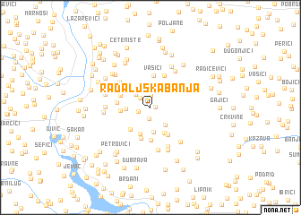 map of Radaljska Banja