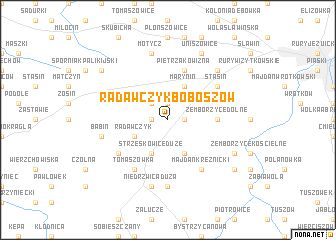 map of Radawczyk Boboszów