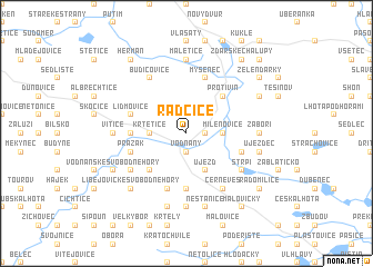 map of Radčice