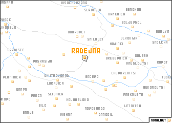 map of Radejna