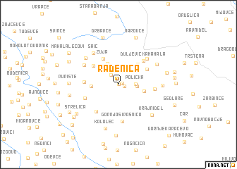 map of Radenica