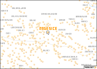 map of Radešice