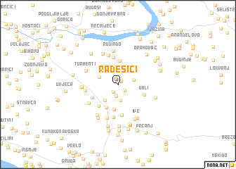 map of Radešići