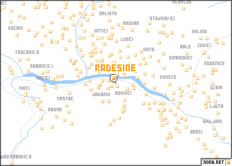 map of Radešine