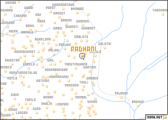 map of Radhāni