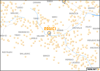 map of Radići