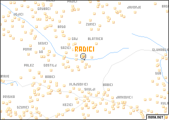 map of Radići