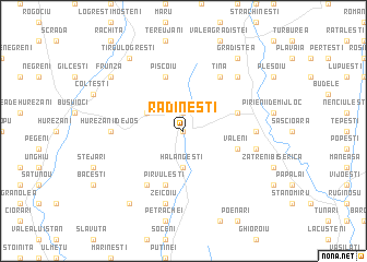 map of Rădineşti