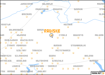 map of Radiškė
