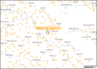 map of Radivojevići