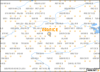 map of Radnice