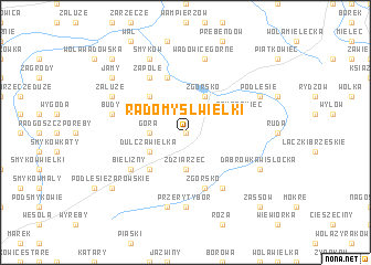 map of Radomyśl Wielki