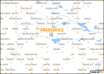 map of Radošovice