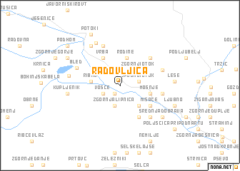 map of Radovljica