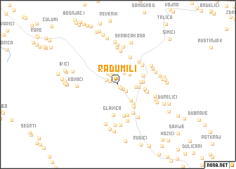 map of Radumili