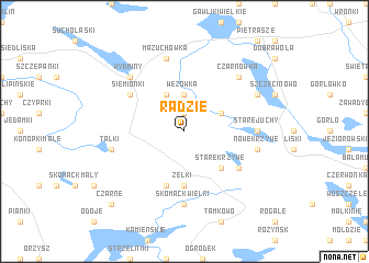 map of Radzie