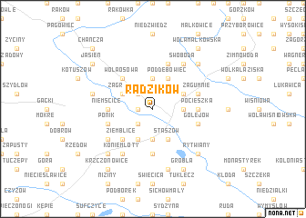 map of Radzików