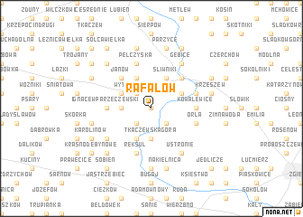 map of Rafałów