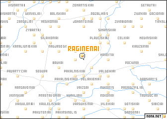 map of Raginėnai