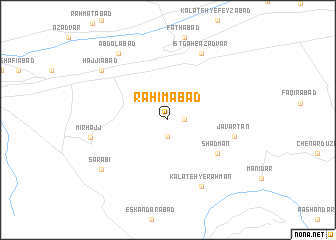 map of Raḩīmābād