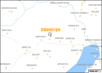 map of Raḩīmīyeh
