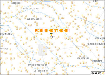 map of Rahīm Khān Thāhim