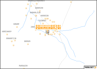 map of Rahīm Khānzai