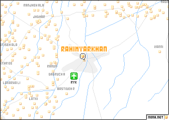 map of Rahīmyār Khān