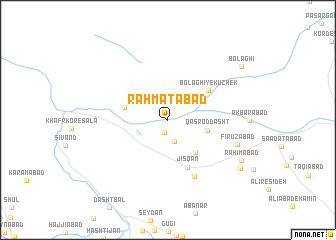 map of Raḩmatābād