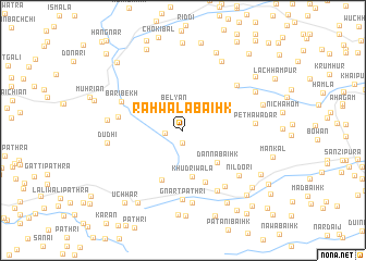 map of Rāhwāla Baihk