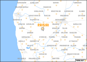 map of Raišiai