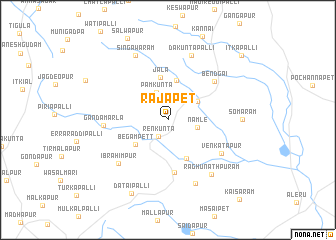 map of Rājāpet