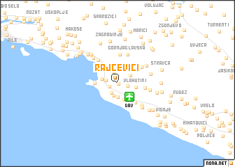 map of Rajčevići