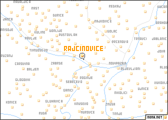 map of Rajčinoviće