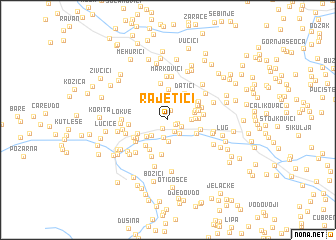 map of Rajetići