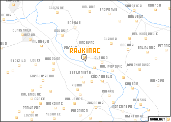 map of Rajkinac