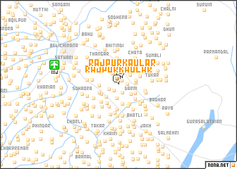 map of Rājpur Kaular