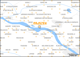 map of Rajszew