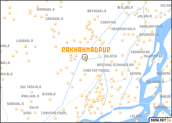 map of Rakh Ahmadpur