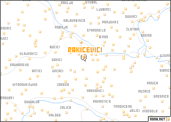 map of Rakičevići