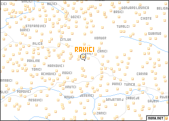 map of Rakići