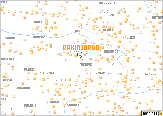 map of Rakino Brdo