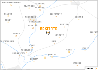 map of Rakitnya