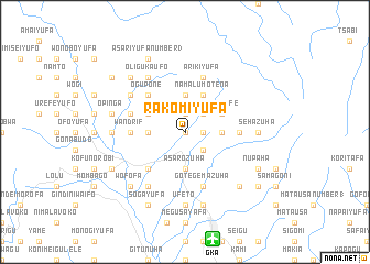 map of Rakomiyufa