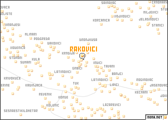 map of Rakovići