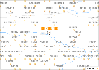 map of Rakovník