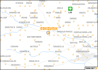 map of Rakovnik